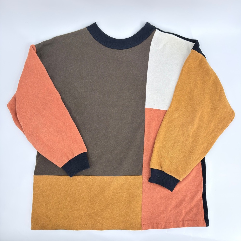 Sunbelt Sportswear Sweatshirt Colorblock 90s Vintage Gender Women Size M Multi